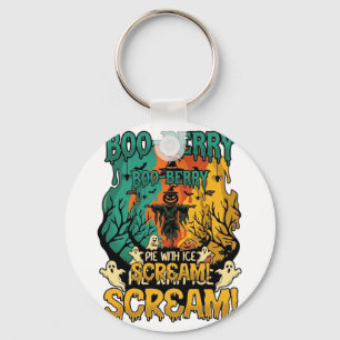 Boo Berry Pie Ijs Scream Pompoen Scarecrow Hallowe Sleutelhanger