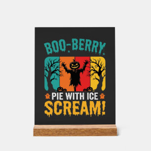 Boo-Berry Taart Halloween Ijs Scream Ontwerp Acryl Bord
