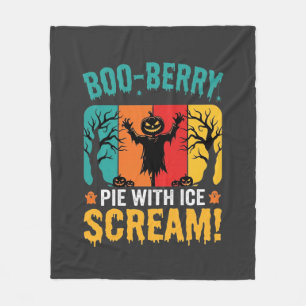 Boo-Berry Taart Halloween Ijs Scream Ontwerp Fleece Deken