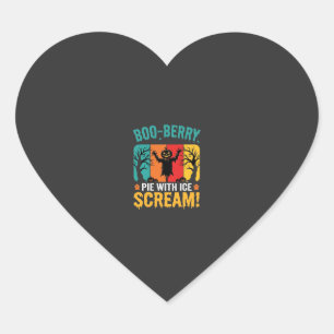 Boo-Berry Taart Halloween Ijs Scream Ontwerp Hart Sticker