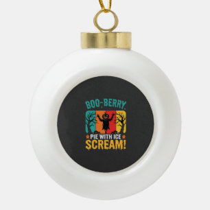 Boo-Berry Taart Halloween Ijs Scream Ontwerp Keramische Bal Ornament