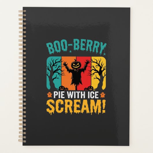 Boo-Berry Taart Halloween Ijs Scream Ontwerp Planner (Voorkant)
