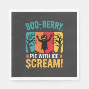 Boo-Berry Taart Halloween Ijs Scream Ontwerp Servet