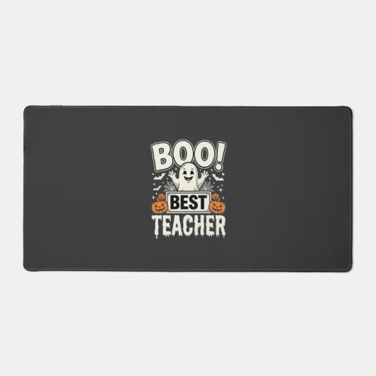 Boo Beste Leraar Halloween Geest Ontwerp_1 Bureaumat (Voorkant)