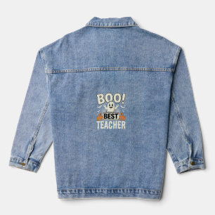 Boo Beste Leraar Halloween Geest Ontwerp_1 Denim Jacket