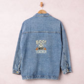 Boo Beste Leraar Halloween Geest Ontwerp_1 Denim Jacket (Hangar)