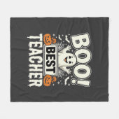 Boo Beste Leraar Halloween Geest Ontwerp_1 Fleece Deken (Voorkant (Horizontaal))