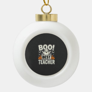 Boo Beste Leraar Halloween Geest Ontwerp_1 Keramische Bal Ornament