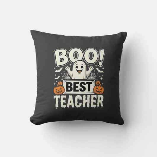 Boo Beste Leraar Halloween Geest Ontwerp_1 Kussen (Voorkant)