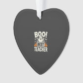 Boo Beste Leraar Halloween Geest Ontwerp_1 Ornament (voorkant)
