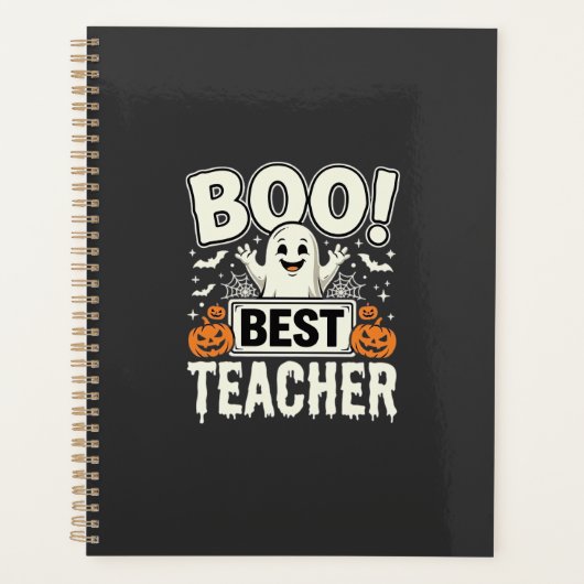 Boo Beste Leraar Halloween Geest Ontwerp_1 Planner (Voorkant)