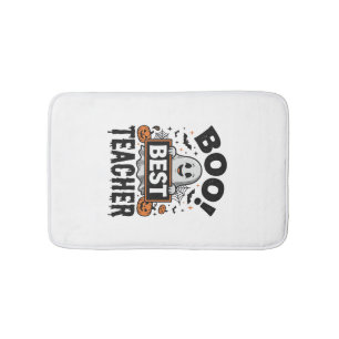 Boo Beste Leraar Vintage Halloween Leraar Ontwerp_ Badmat
