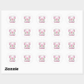 Boo bijen Borstkanker Bewustmakingsroze lint Ronde Sticker (Vel)