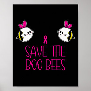 Boo Bijen Borstkanker Bewustzijn Halloween Red de Poster