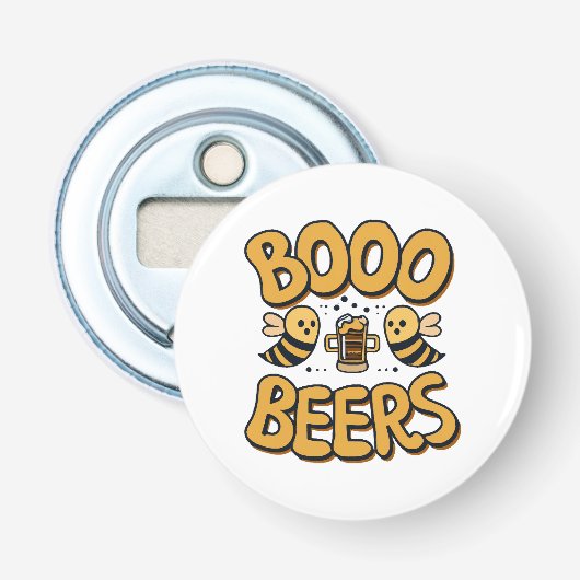 Boo Bijen Button Flesopener (Voorkant)