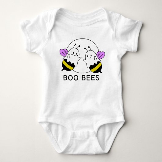 Boo Bijen Cute Geest Bij Pun Halloween Romper (Voorkant)