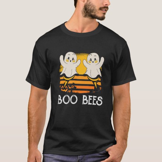 Boo Bijen Grappig Halloween Kostuum voor Koppels P T-shirt (Voorkant)