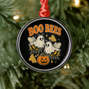 Boo Bijen Grappige Geest Bij Pun Schattig Hallowee Metalen Ornament