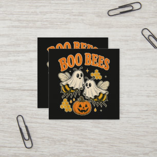 Boo Bijen Grappige Geest Bij Pun Schattig Hallowee Vierkante Visitekaartje