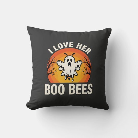 Boo Bijen Halloween Geest Bij Grappig Ontwerp_1 Kussen (Voorkant)