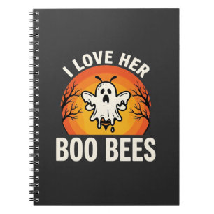 Boo Bijen Halloween Geest Bij Grappig Ontwerp_1 Notitieboek