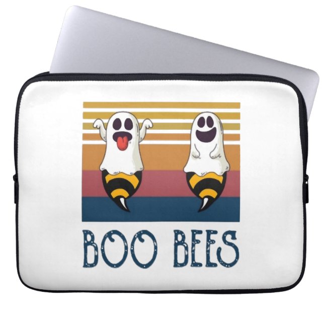 Boo Bijen Paar Ghost Halloween shirt Laptop Sleeve (Voorkant)