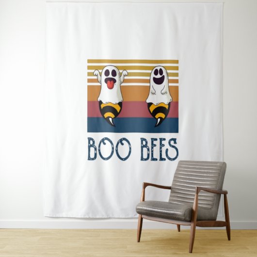 Boo Bijen Paar Ghost Halloween shirt Wandkleed (In situ)