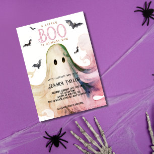 Boo Bijna Geboorte Blauwe Spook Meisje Baby Shower Kaart