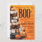 Boo bijna te wijten pompoen luier taart Baby showe Kaart (Voorkant)