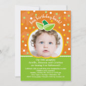 Boo Birthday Bash Pumpkin Party Invitation Kaart (Voorkant)