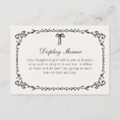 Boo Black Bow Lijst Halloween Informatiekaartje (Voorkant)