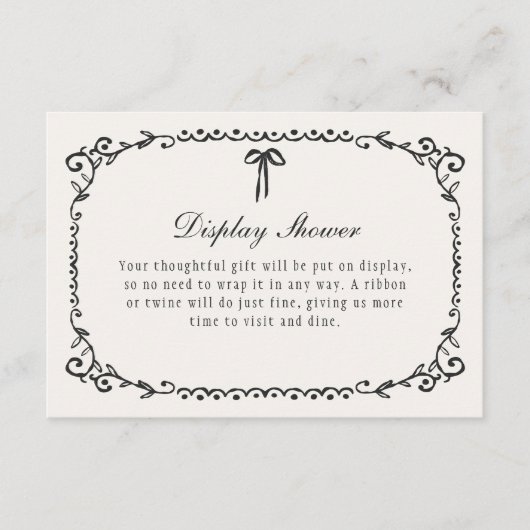 Boo Black Bow Lijst Halloween Informatiekaartje (Voorkant)