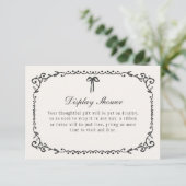 Boo Black Bow Lijst Halloween Informatiekaartje (Staand voorkant)