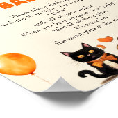 Boo Black Cat "Don't Say Baby" Baby shower spel Poster (Hoek)