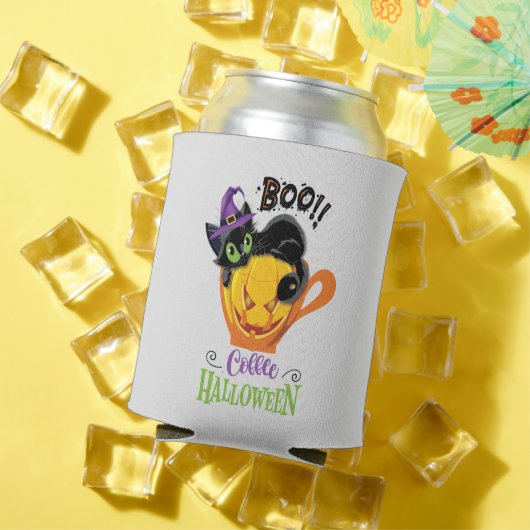 Boo Black Cat, Scary Pumpkin Coffee Halloween Blikjeskoeler (Insitu Zomer)