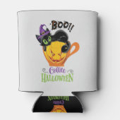Boo Black Cat, Scary Pumpkin Coffee Halloween Blikjeskoeler (Achterkant)