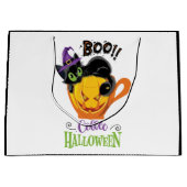 Boo Black Cat, Scary Pumpkin Coffee Halloween Groot Cadeauzakje (Voorkant)