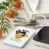 Boo Black Cat, Scary Pumpkin Coffee Halloween Sleutelhanger (Voorkant Rechts)