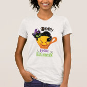 Boo Black Cat, Scary Pumpkin Coffee Halloween T-shirt (Voorkant)
