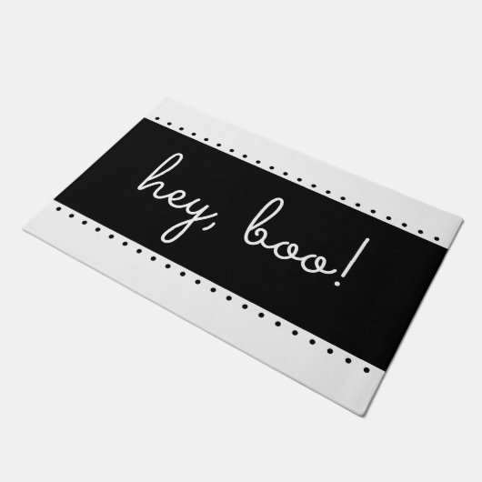 Boo Black en White Halloween doormat Deurmat (Schuin)