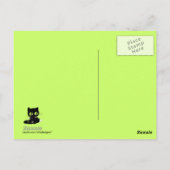Boo Black Kat Halloween Briefkaart (Achterkant)