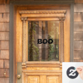 Boo black spooky enge grappige typografie Hallowee Raamsticker (Huis Deur)