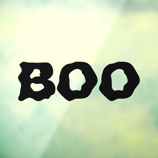 Boo black spooky enge grappige typografie Hallowee Raamsticker (Vel 3)