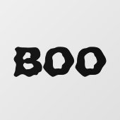 Boo black spooky enge grappige typografie Hallowee Raamsticker (Vel)