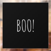 Boo black spooky typografie minimalist Halloween Raamsticker (Vel 2)
