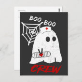 BOO-boer t-shirt verpleegster, grappig half-verple Briefkaart (Voorkant / Achterkant)