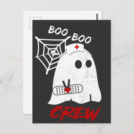 BOO-boer t-shirt verpleegster, grappig half-verple Briefkaart (Voorkant / Achterkant)