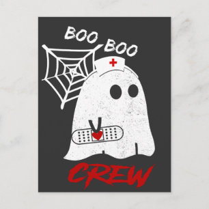 BOO-boer t-shirt verpleegster, grappig half-verple Briefkaart