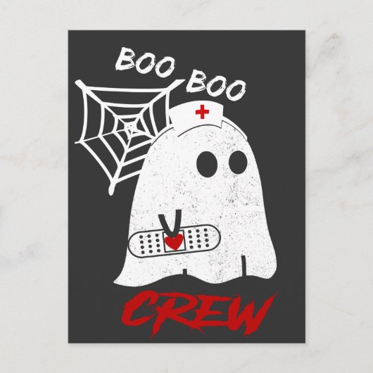 BOO-boer t-shirt verpleegster, grappig half-verple Briefkaart (Voorkant)
