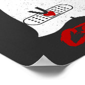 BOO-boer t-shirt verpleegster, grappig half-verple Poster (Hoek)